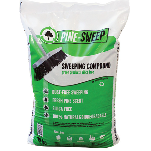 Pine Sweep Biodegradable Sweeping Compound, Bag, 44 lbs. (20 kg) Rideout Tool & Machine Inc.