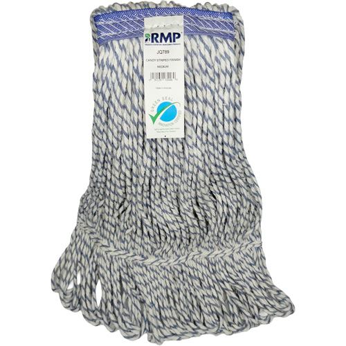 Candy-Striped Mop Head, Floor Finishing, Synthetic, 16 oz., Loop Style Rideout Tool & Machine Inc.