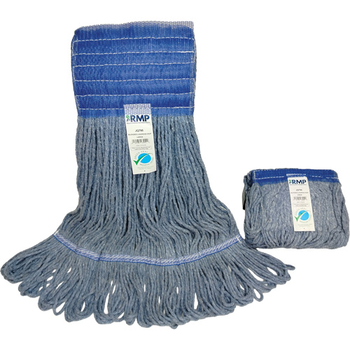 Wide-Band Mop Head, Antimicrobial/Floor Finishing/Specialty, Cotton/Rayon/Synthetic, Loop Style Rideout Tool & Machine Inc.