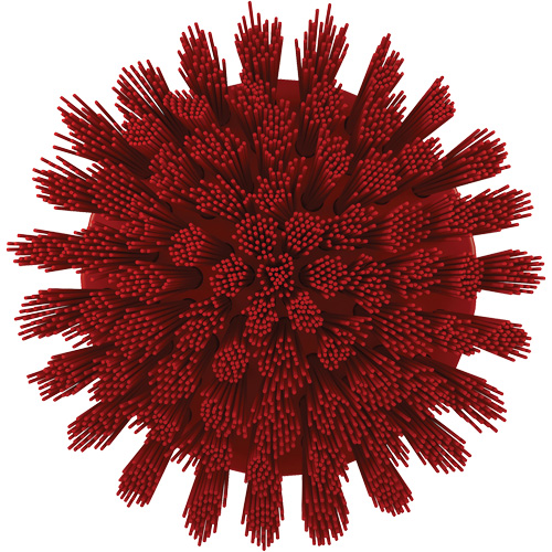 Brosse ronde HyDrive pour perceuse, Soies Tr&egrave;s ferme, Longueur de 3-1/10", Rouge Rideout Tool & Machine Inc.