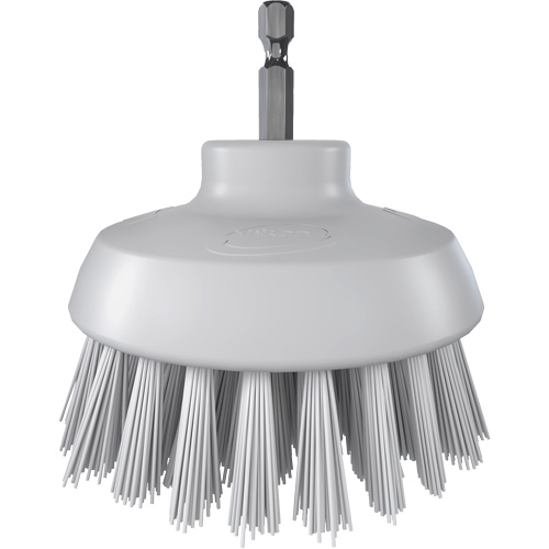 HyDrive Round Drill Brush, Extra Stiff Bristles, 3-1/10" Long, White Rideout Tool & Machine Inc.