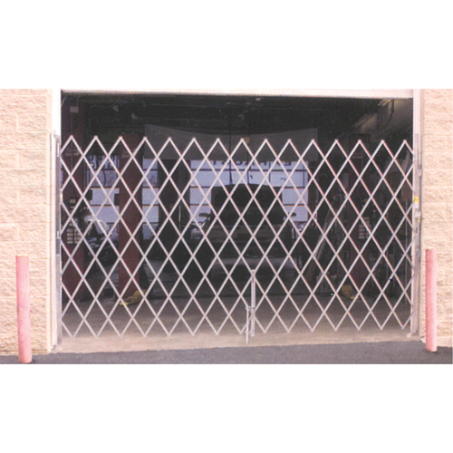 Galvanized Folding Security Gates, Fixed Single Folding, 4' L x 6' H Expanded Rideout Tool & Machine Inc.