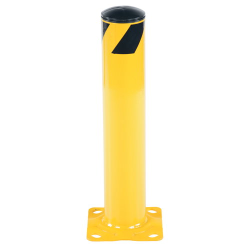 Safety Bollard, Steel, 24" H x 4.5" W, Yellow Rideout Tool & Machine Inc.