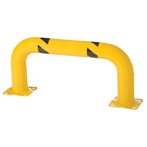 Garde-corps &agrave; profil bas pour rayonnages, 3' la x 1,4' h, Jaune Rideout Tool & Machine Inc.