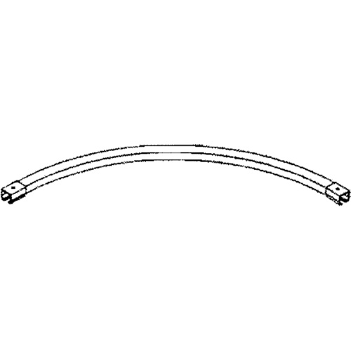 90° Curved Curtain Partition Track with Splicers, 3' L Rideout Tool & Machine Inc.