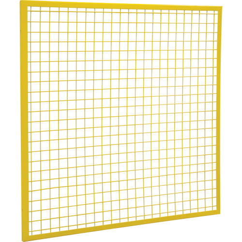 Wire Mesh Partition Components - Panels, 4' H x 4' W, Yellow Rideout Tool & Machine Inc.