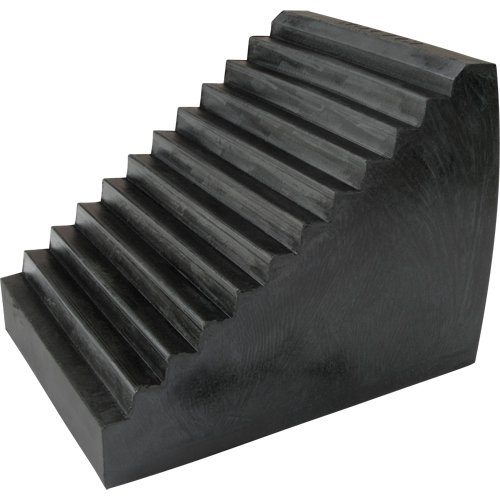 Wheel Chock, 9-1/2" x 6-1/2" x 7-1/2", Black Rideout Tool & Machine Inc.