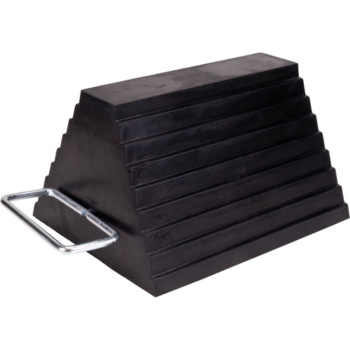 Wheel Chock, 9" x 8" x 6", Black Rideout Tool & Machine Inc.