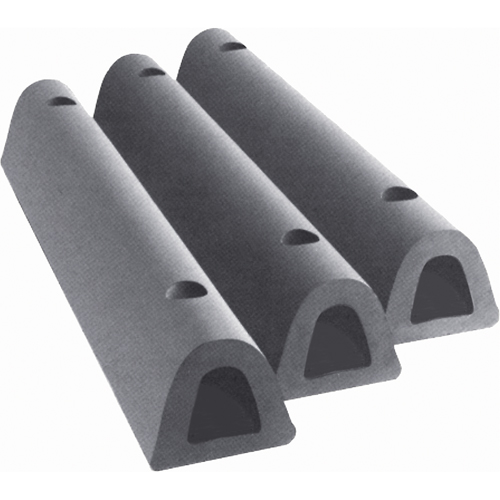 Extruded Rubber Dock Fenders, Rubber, 4-1/2" W x 18" L x 3-3/4" D Rideout Tool & Machine Inc.