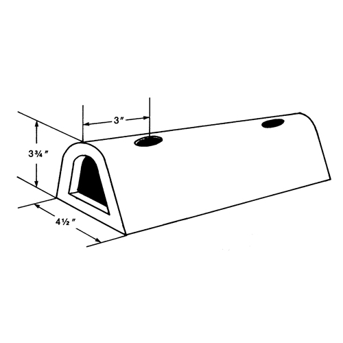 D&eacute;fenses de quai en caoutchouc refoul&eacute;, Caoutchouc, 4-1/2" la x 12" lo x 3-3/4" p Rideout Tool & Machine Inc.