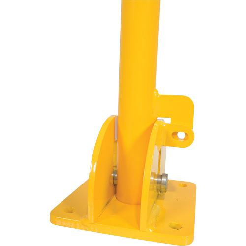 Fold-Down Bollards, Steel, 42" H x 1-3/4" W, Yellow Rideout Tool & Machine Inc.