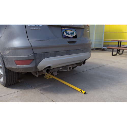 Fold-Down Bollards, Steel, 42" H x 1-3/4" W, Yellow Rideout Tool & Machine Inc.