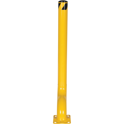 Offset Bollard, Steel, 54" H x 4-1/2" W, Yellow Rideout Tool & Machine Inc.
