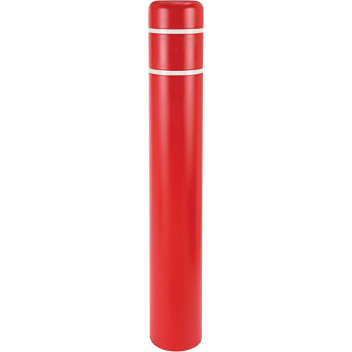 Polyethylene Bollard Covers, 4-1/2" Dia. x 52" L, Red Rideout Tool & Machine Inc.