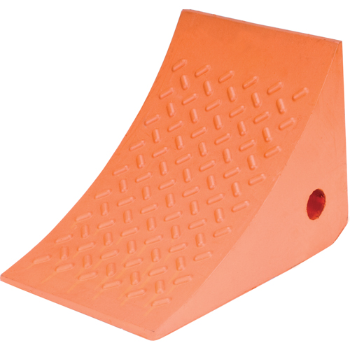 Wheel Chocks, Urethane, Orange, 8" W x 11" D x 8" H Rideout Tool & Machine Inc.