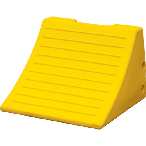 Cales-roue robustes, Polyur&eacute;thane, Jaune s&eacute;curit&eacute;, 15-1/10" la x 15" p x 11" h Rideout Tool & Machine Inc.