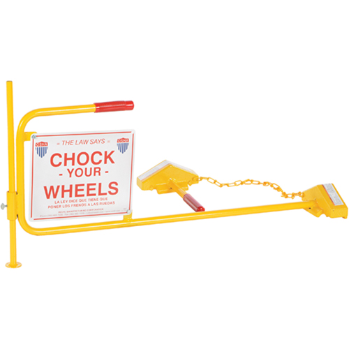 Single Rail Chock With Flag Rail Combo Rideout Tool & Machine Inc.