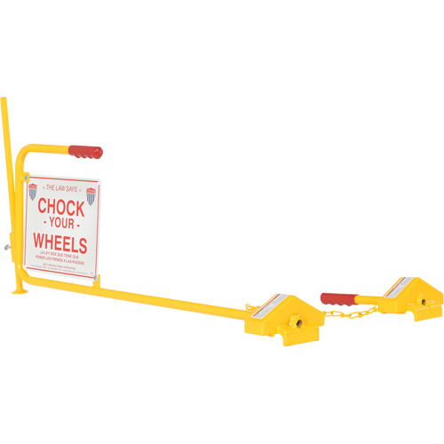 Single Rail Chock With Flag Rail Combo Rideout Tool & Machine Inc.