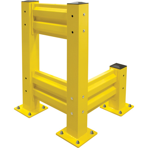 Industrial Safety Guard Rail, Steel, 19" L x 12" H, Safety Yellow Rideout Tool & Machine Inc.