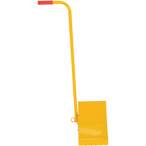 Cale de roue avec poign&eacute;e ergonomique, Acier, Jaune, 8" la x 10-3/4" p x 9-1/8" h Rideout Tool & Machine Inc.