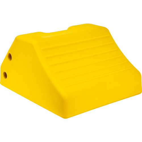 Heavy-Duty Wheel Chocks, Urethane, Yellow, 15-1/2" W x 17-7/10" D x 10" H Rideout Tool & Machine Inc.