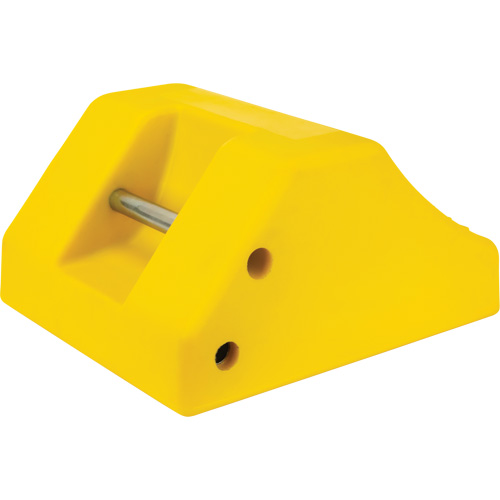 Heavy-Duty Wheel Chocks, Urethane, Yellow, 15-1/2" W x 17-7/10" D x 10" H Rideout Tool & Machine Inc.