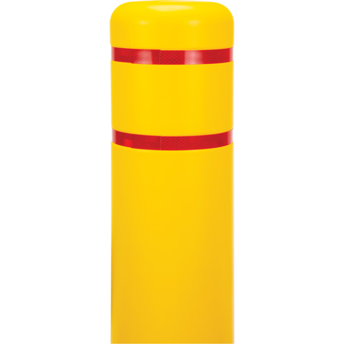 Polyethylene Bollard Cover, 6-5/8" Dia. x 52" L, Red/Yellow Rideout Tool & Machine Inc.