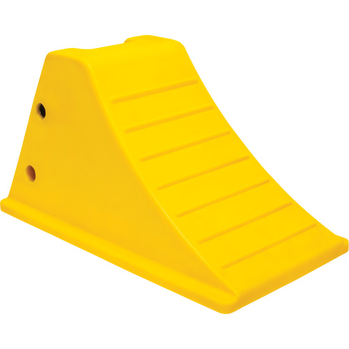 Wheel Chocks with Aluminum Tread, Polyurethane, Safety Yellow, 11-1/4" W x 21" D x 12-1/4" H Rideout Tool & Machine Inc.