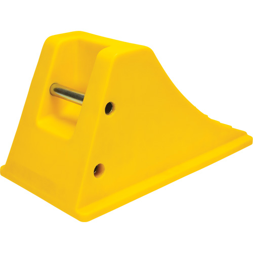 Wheel Chocks with Aluminum Tread, Polyurethane, Safety Yellow, 11-1/4" W x 21" D x 12-1/4" H Rideout Tool & Machine Inc.