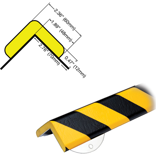 Trousse de protection murale avec butoir de protection de coin mod&egrave;le WPK H+ 1M Rideout Tool & Machine Inc.