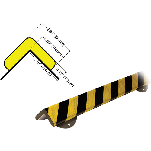 WPK-H+ Profile 1M Corner Protection Bumper Guard Wall Protection Kit Rideout Tool & Machine Inc.