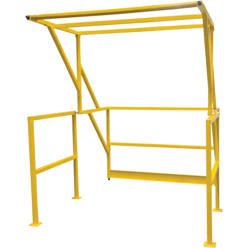 Mezzanine Safety Gate, 70" L x 77" H, 78" Raised, Yellow Rideout Tool & Machine Inc.