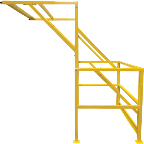Mezzanine Safety Gate, 70" L x 77" H, 78" Raised, Yellow Rideout Tool & Machine Inc.
