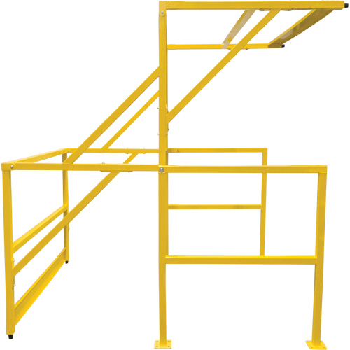 Mezzanine Safety Gate, 70" L x 77" H, 78" Raised, Yellow Rideout Tool & Machine Inc.