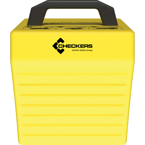 Cale de roue ultra-robuste pour l'exploitation mini&egrave;re Checkers Safety sans support, PEHD, Jaune, 14-1/2" la x 17-1/2" p x 16" h Rideout Tool & Machine Inc.