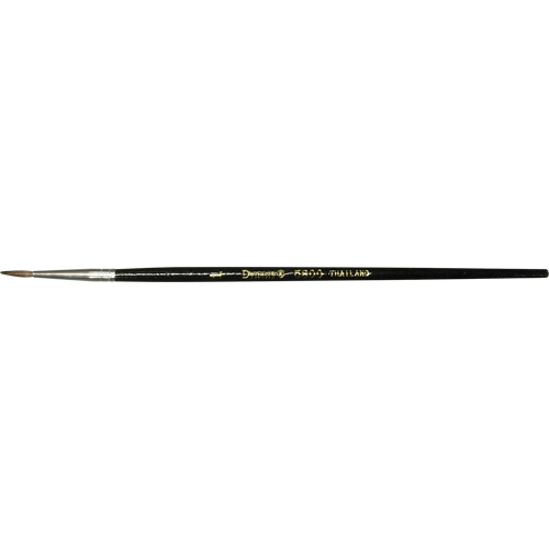 Pinceau pointu &agrave; soies noires pour artiste, Largeur de la brosse de 7,3 mm, Soie de chameau, Manche &agrave; Bois Rideout Tool & Machine Inc.