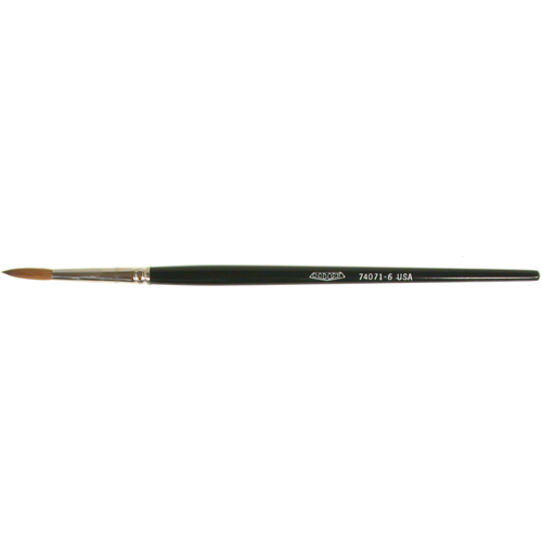 Pinceau d'artiste, Largeur de la brosse de 5/32", Martre rouge, Manche &agrave; Bois Rideout Tool & Machine Inc.