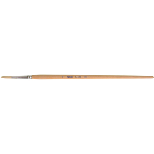 Pinceau de forme ronde en soies blanches pures pour marquage, Largeur de la brosse de 7/32", Soie blanche, Manche &agrave; Bois Rideout Tool & Machine Inc.