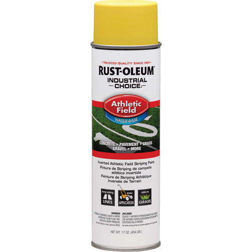 Industrial Choice&reg; AF1600 Athletic Field Striping Paint, Yellow, 17 oz., Aerosol Can Rideout Tool & Machine Inc.