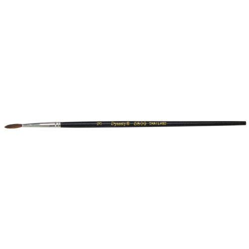 Pinceau pointu &agrave; soies noires pour artiste, Largeur de la brosse de 2,1 mm, Soie de chameau, Manche &agrave; Bois Rideout Tool & Machine Inc.