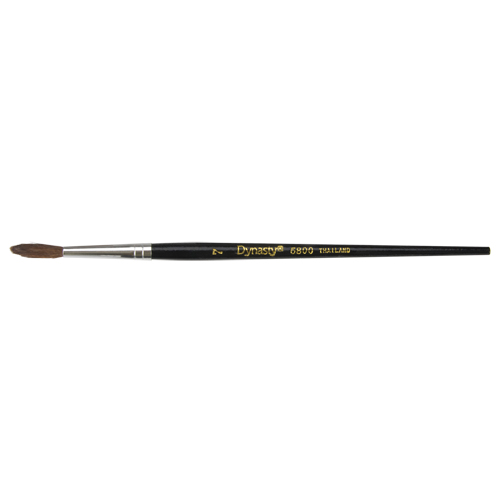 Black Pointed Bristle Artist Brush, 4 mm Brush Width, Camel Hair, Wood Handle Rideout Tool & Machine Inc.