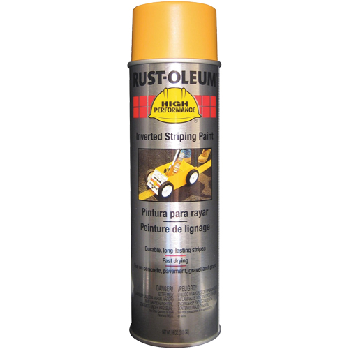 High Performance 2300 System Inverted Striping Spray Paint, Yellow, 18 oz., Aerosol Can Rideout Tool & Machine Inc.