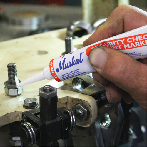 Security Check Paint Marker, 1.7 oz., Tube, White Rideout Tool & Machine Inc.