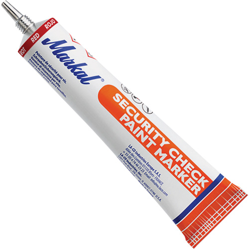 Security Check Paint Marker, 1.7 oz., Tube, Red Rideout Tool & Machine Inc.