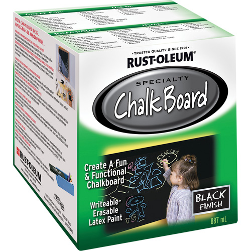 Chalk Board Paint, 877 ml, Can, Black Rideout Tool & Machine Inc.