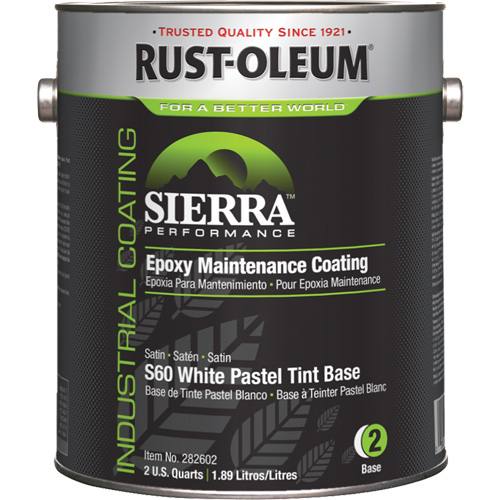 Rev&ecirc;tement dentretien &eacute;poxydique &agrave; base deau Sierra Performance S60 Couche de base pastel, Gallon, Base &agrave; teinter Rideout Tool & Machine Inc.