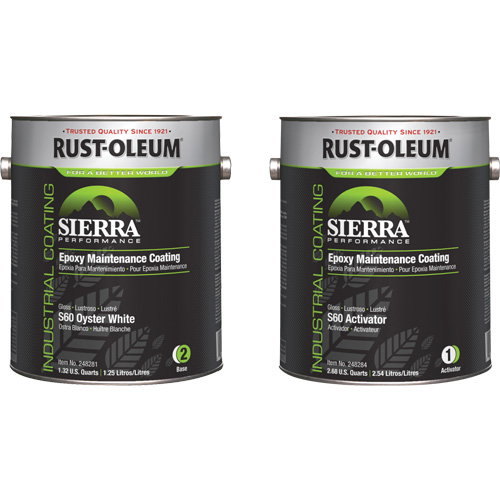 Sierra S60 Water-Based Epoxy Maintenance Coating Kit, Gallon, White Rideout Tool & Machine Inc.