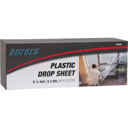 Drop sheet, 400' L x 9' W, Plastic Rideout Tool & Machine Inc.