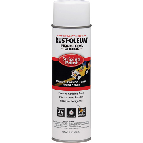 Peinture de traçage en a&eacute;rosol syst&egrave;me S1600 Industrial Choice applicable en position invers&eacute;e, Blanc, 18 oz, Canette a&eacute;rosol Rideout Tool & Machine Inc.