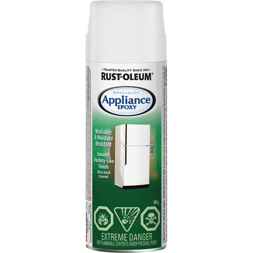 Rev&ecirc;tement &eacute;poxyde sp&eacute;cialis&eacute; pour &eacute;lectrom&eacute;nagers, Canette a&eacute;rosol, Blanc Rideout Tool & Machine Inc.